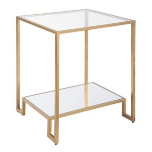 Gold and Glass End Table (W23057)