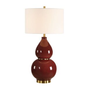 Gourd Table Lamp Burgundy
