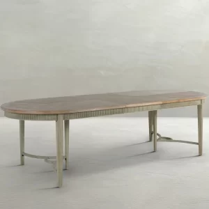 Whitlock Mindi Veneer Oval Extendable Dining Table - Natural